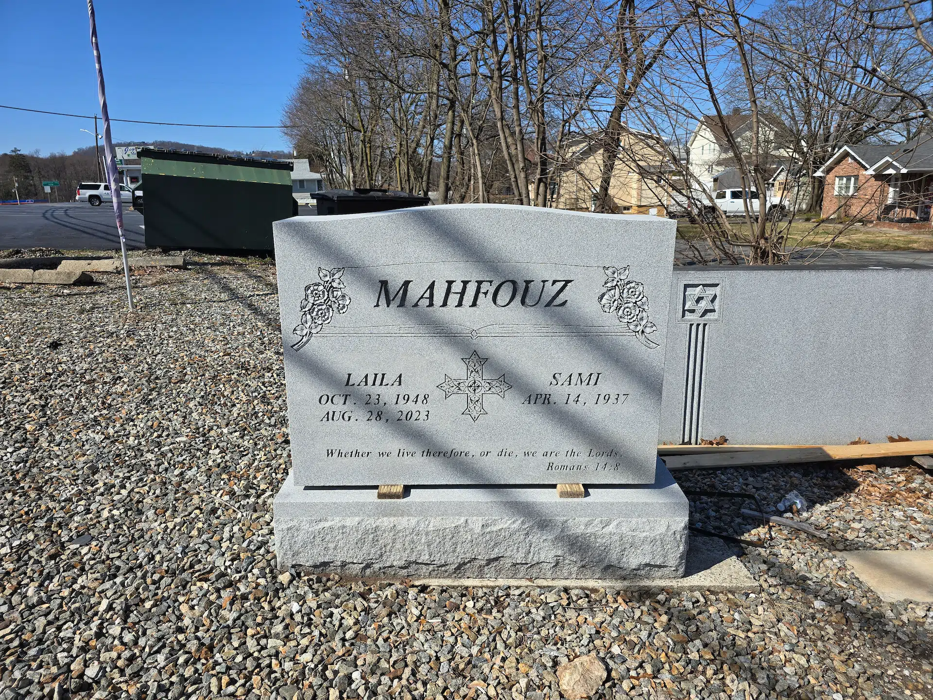 Granite Companion / Double Headstone hand-carved by Companion Memorials in NJ — image 1