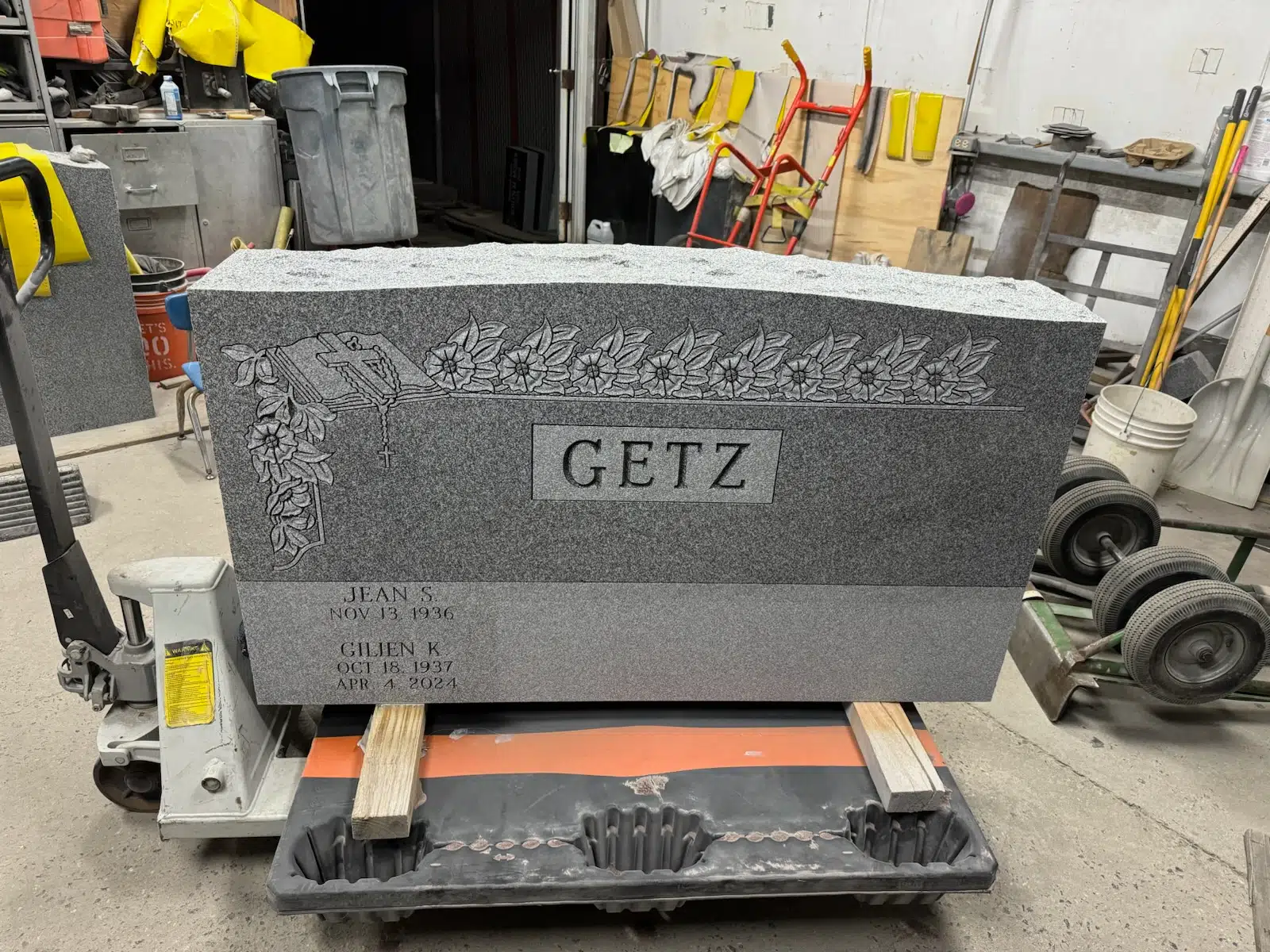 Granite Companion / Double Headstone hand-carved by Companion Memorials in NJ — image 5